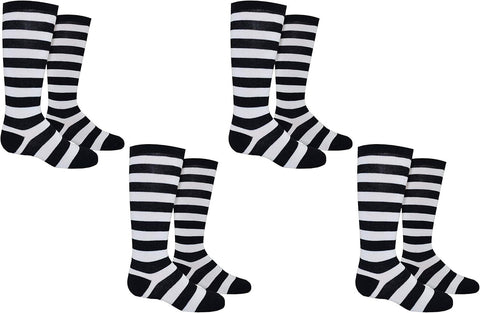 Different white-striped socks
