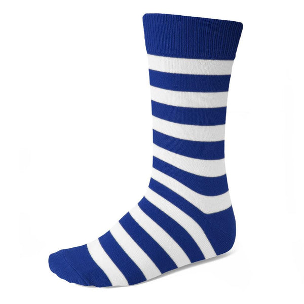 Different white-striped socks