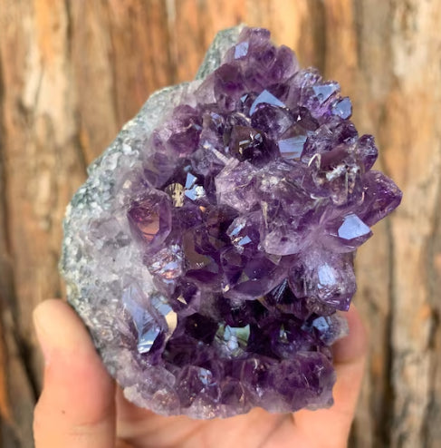 This is an amethyst crystal.