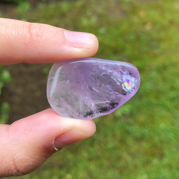 This is an amethyst crystal.