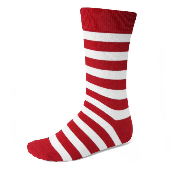 Different white-striped socks