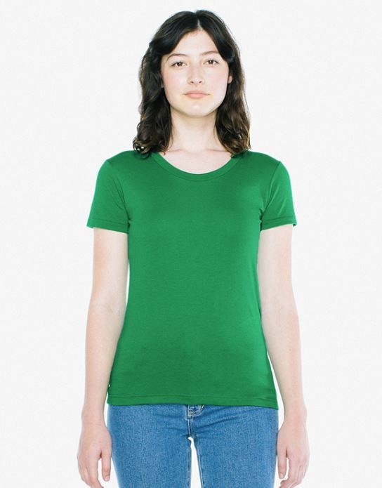 Classic Casual T-shirt Women Basic Cotton Satin Spandex[M,Green,Satin]