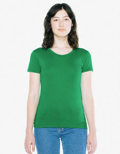 Classic Casual T-shirt Women Basic Cotton Satin Spandex[M,Green,Satin]