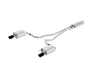 Sports Exhaust System stainless steel, with black two tail pipes